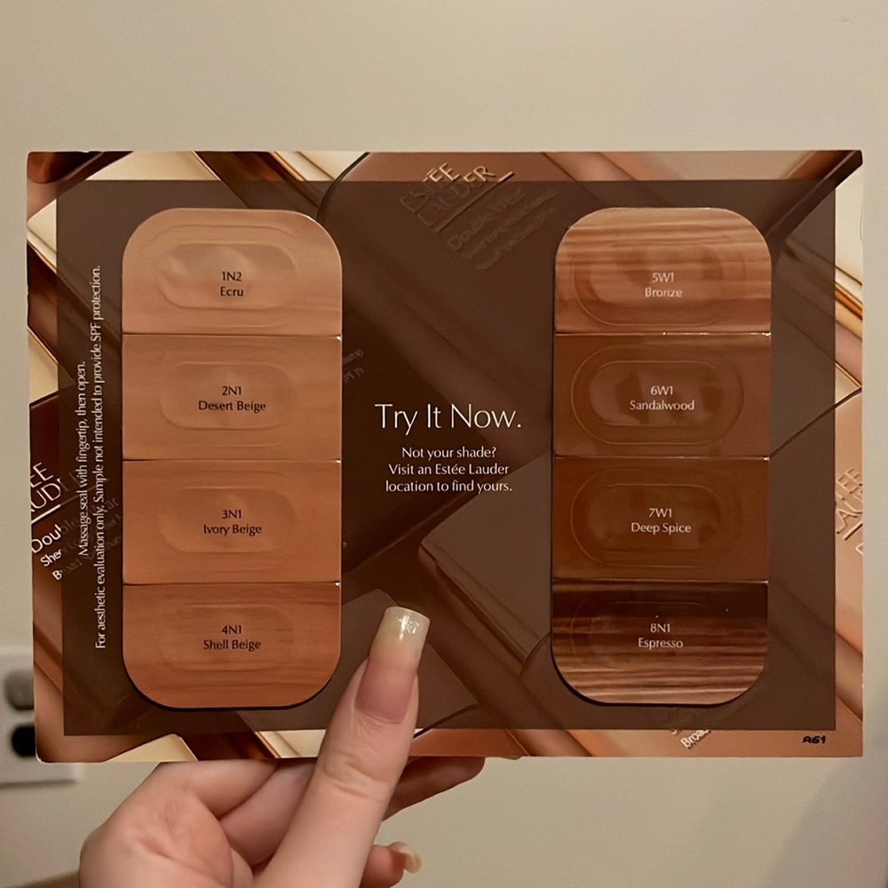 Estée Lauder Double Wear Sheer Long-Wear Makeup SPF 19 Samples 8X